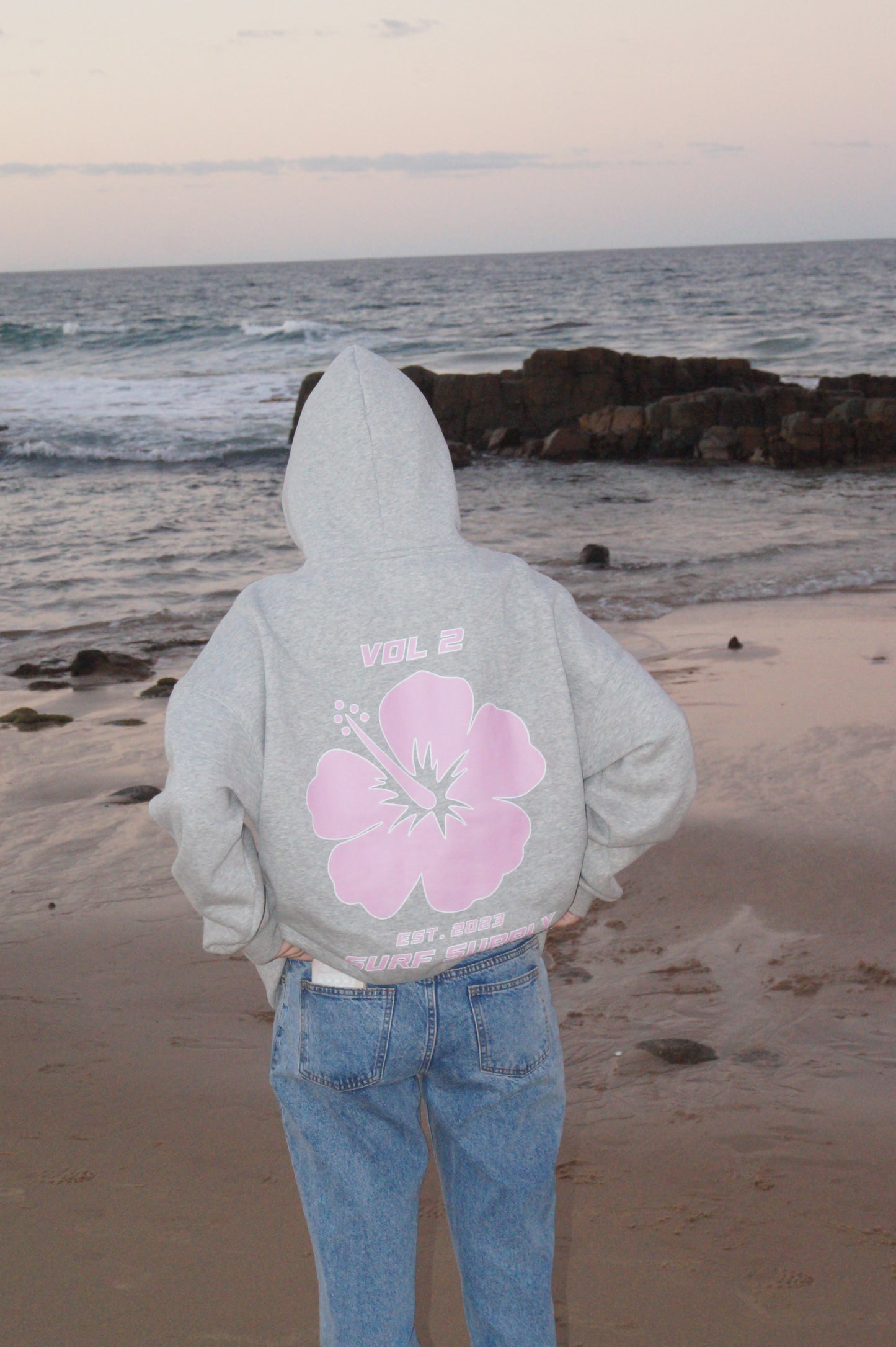 Vol. 2 Hibiscus Oversized Hoodie - Pink
