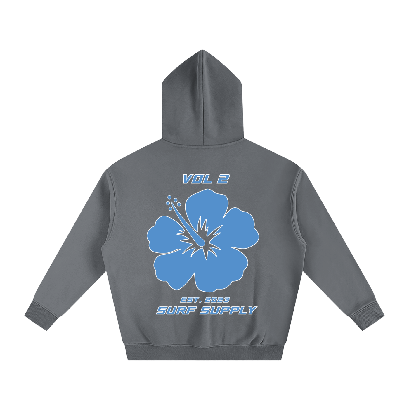 Vol. 2 Hibiscus Oversized Hoodie Grey