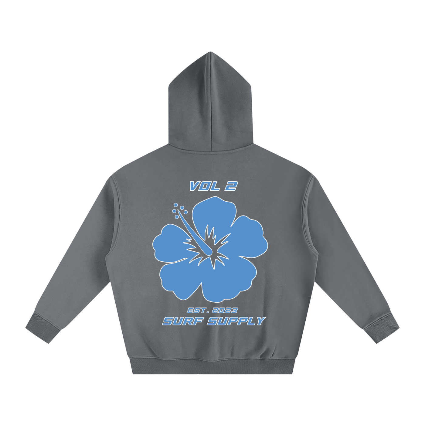 Hibiscus Oversized Hoodie Grey