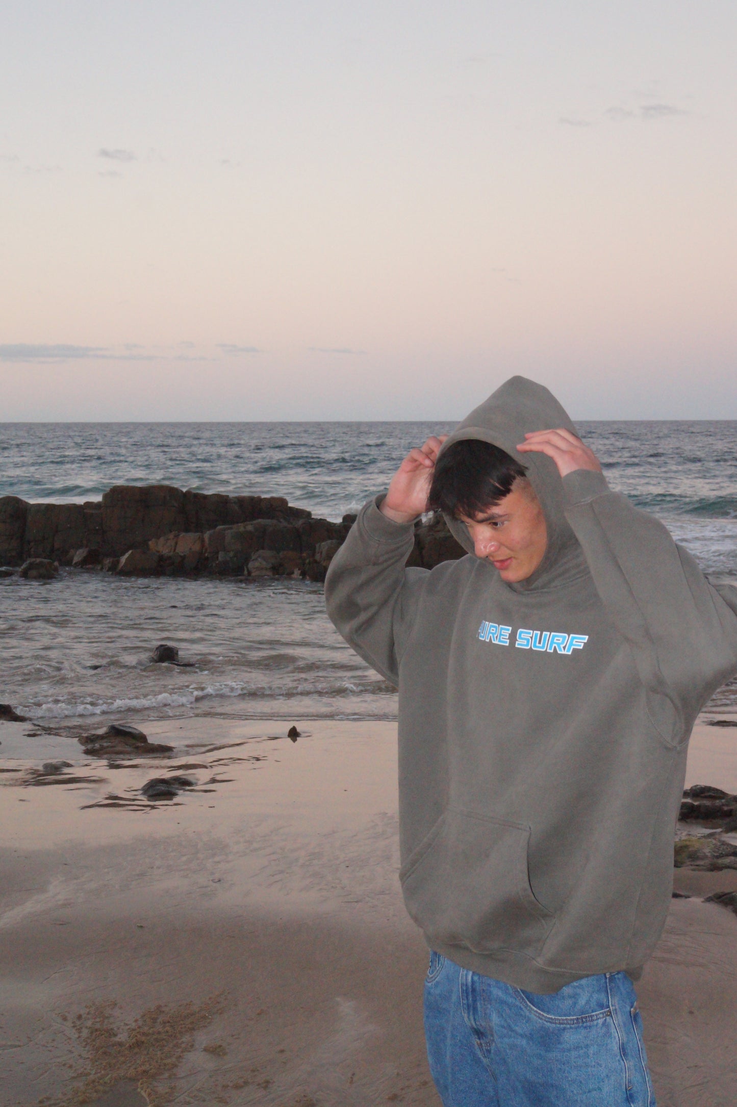 Hibiscus Oversized Hoodie Grey