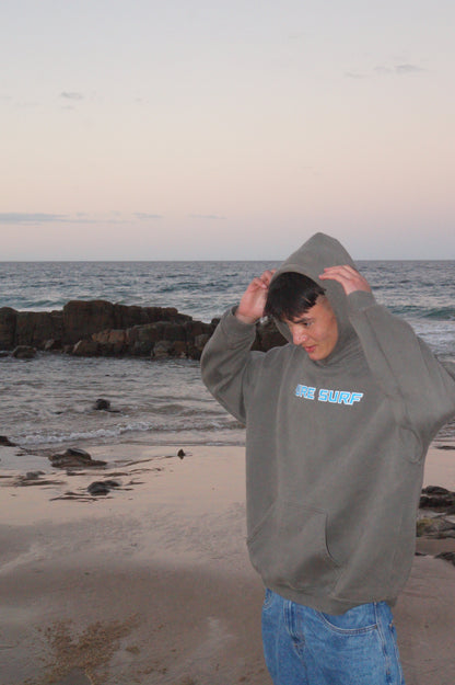 Hibiscus Oversized Hoodie Grey