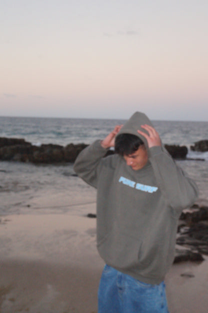 Hibiscus Oversized Hoodie Grey