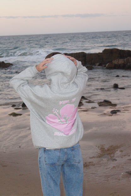Vol. 2 Hibiscus Oversized Hoodie - Pink