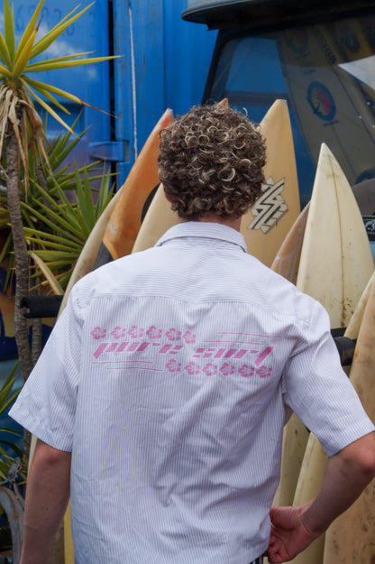 Pure Surf White Button-Up Shirt – Lightweight, Summer