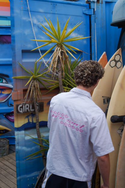 Pure Surf White Button-Up Shirt – Lightweight, Summer