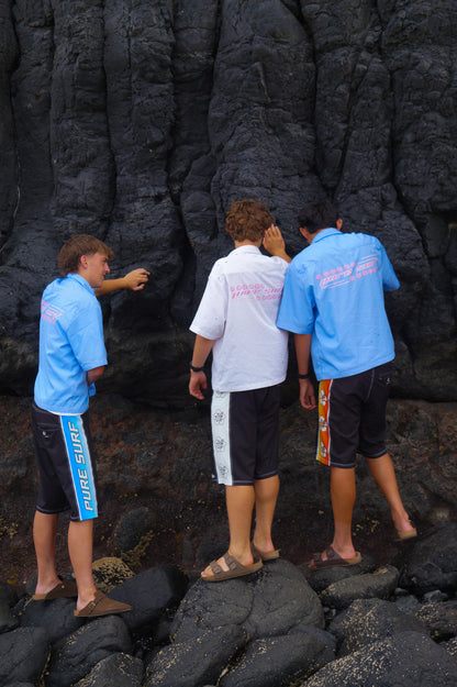 Pure Surf White & Black Boardshorts