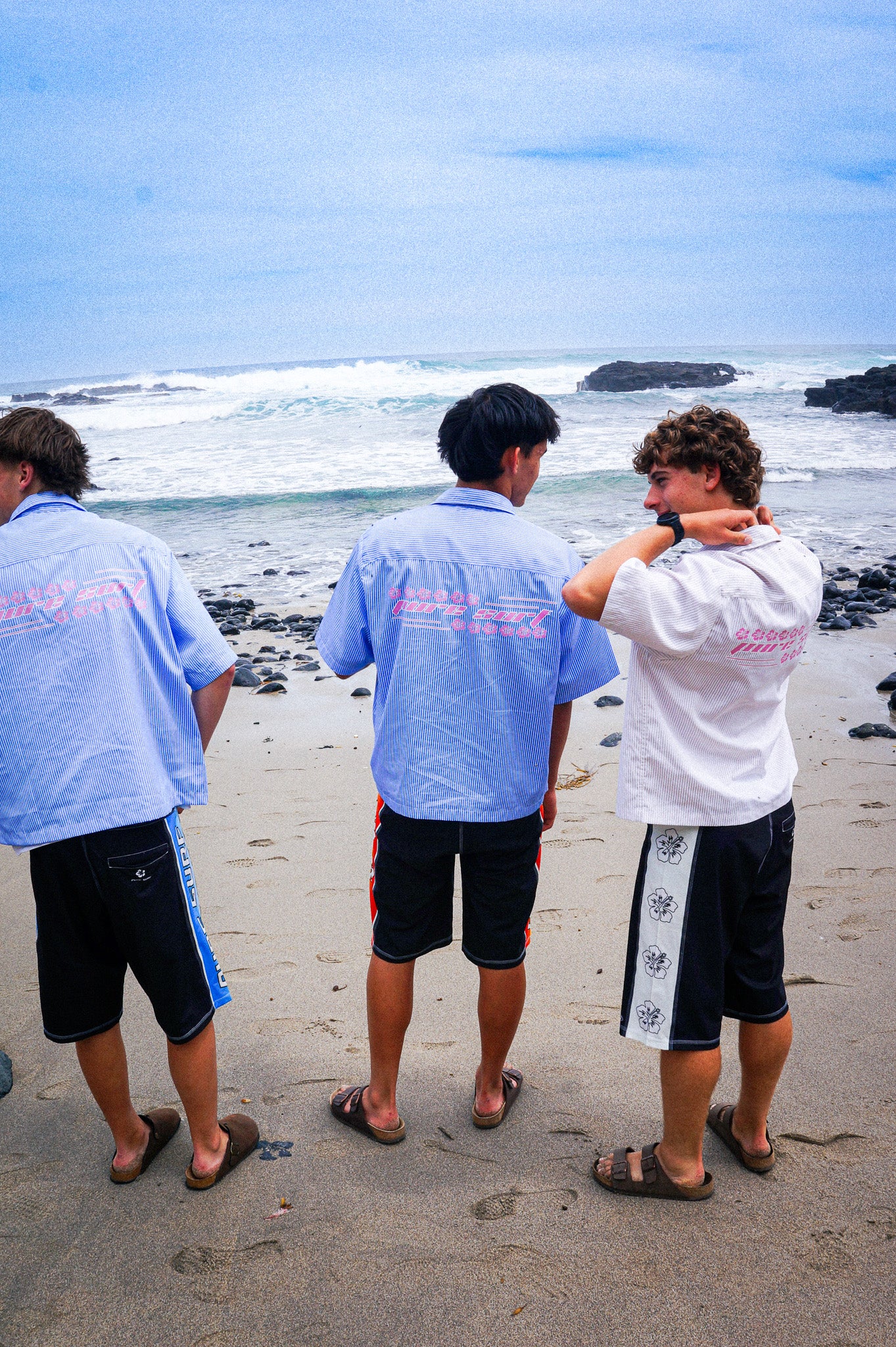 Pure Surf White & Black Boardshorts