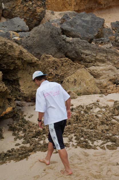 Pure Surf White Button-Up Shirt – Lightweight, Summer