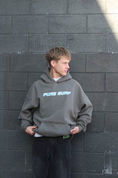 Hibiscus Oversized Hoodie Grey