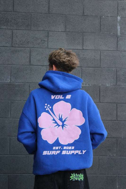 Hibiscus Hoodie Blue