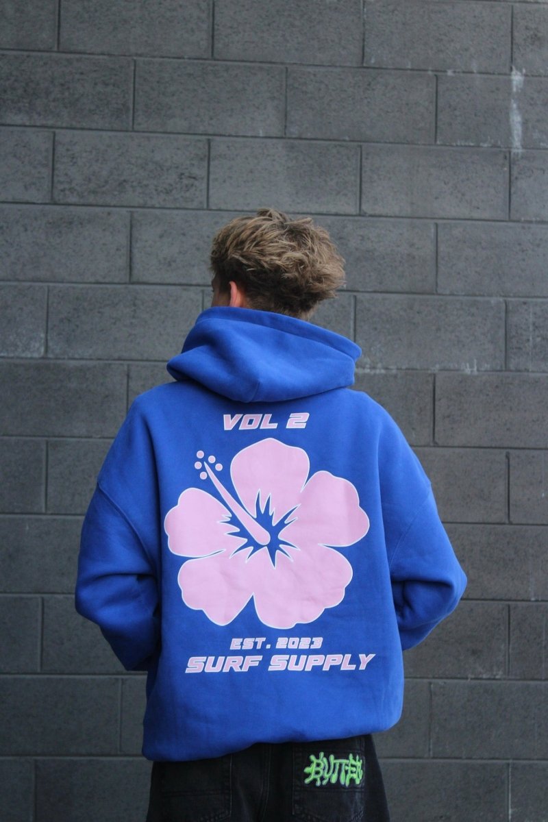 Hibiscus Hoodie Blue - Pure Surf