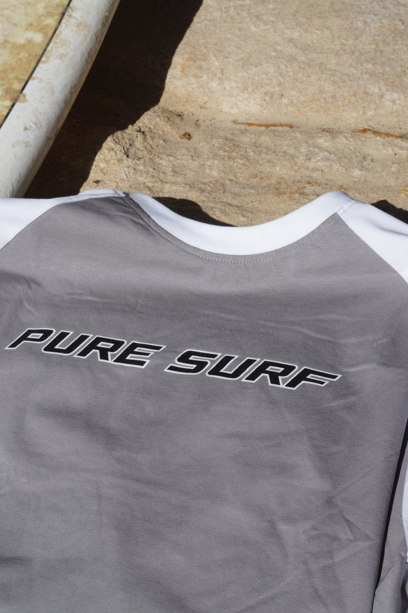 Two Panel Grey Tee - Pure Surf
