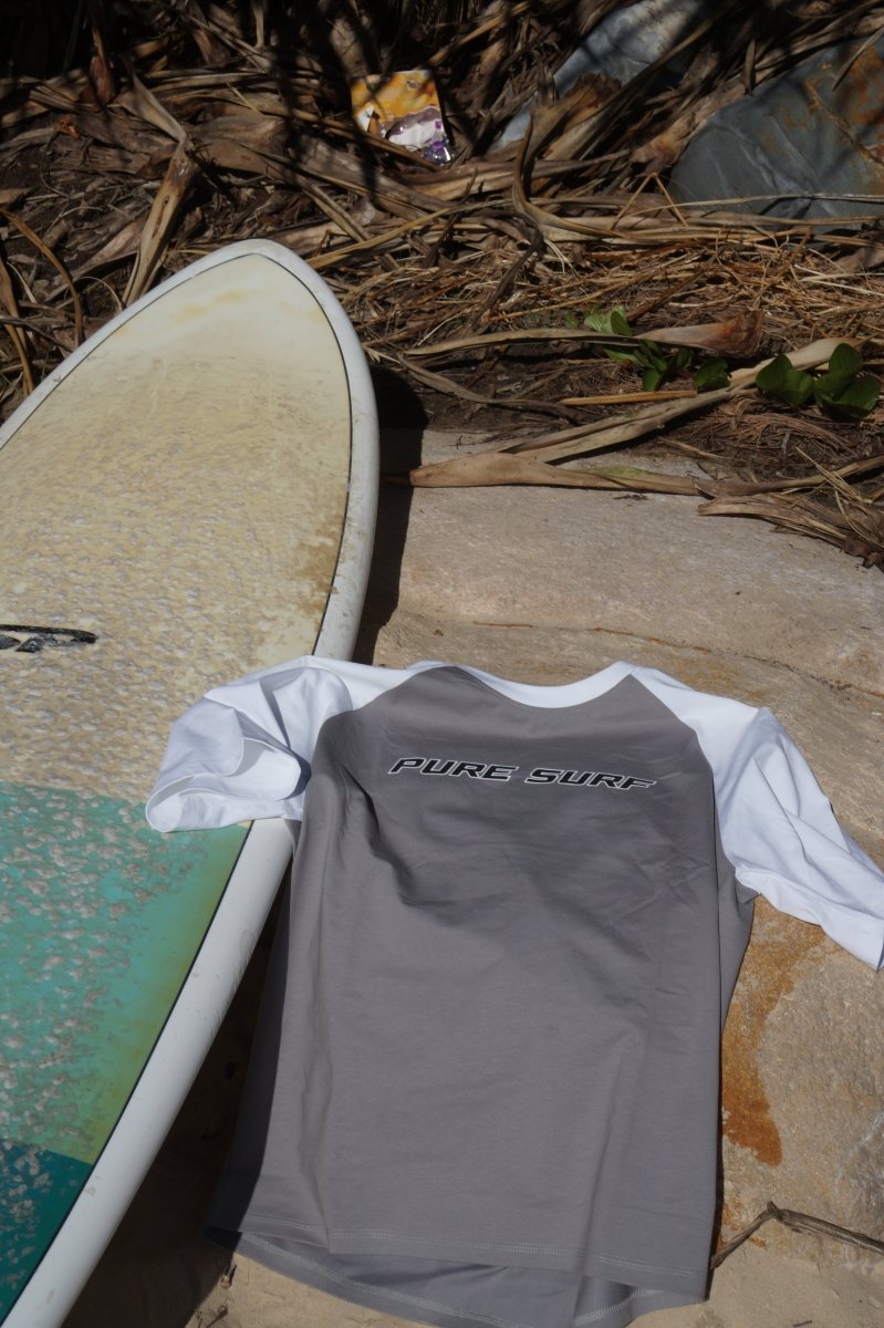 Two Panel Grey Tee - Pure Surf
