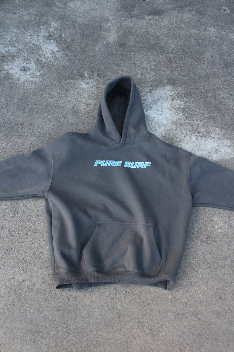 Vol. 2 Hibiscus Oversized Hoodie Grey - Pure Surf