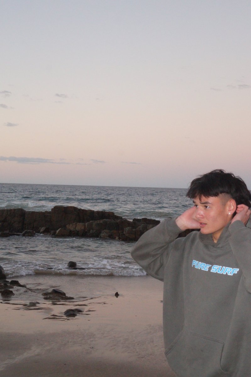 Vol. 2 Hibiscus Oversized Hoodie Grey - Pure Surf