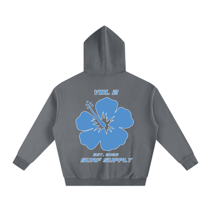 Vol. 2 Hibiscus Oversized Hoodie Grey - Pure Surf